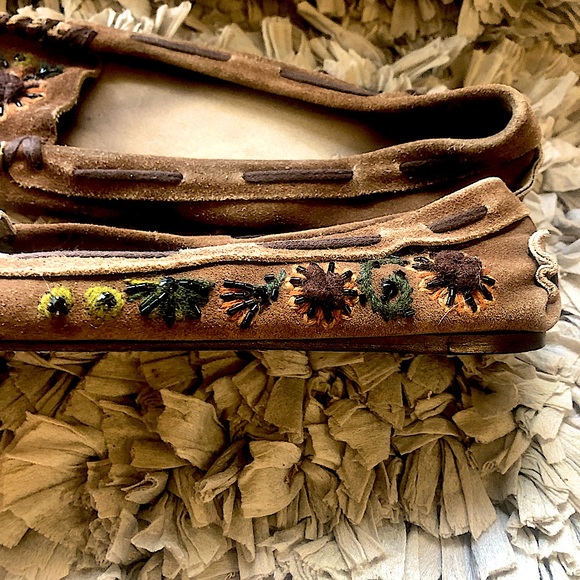 Y2K VTG MiU miU pRaDA 9 EUC Moccasin LoaFers  GoRG Worn 9.5 39.5 Flats Ballet - Picture 2 of 13